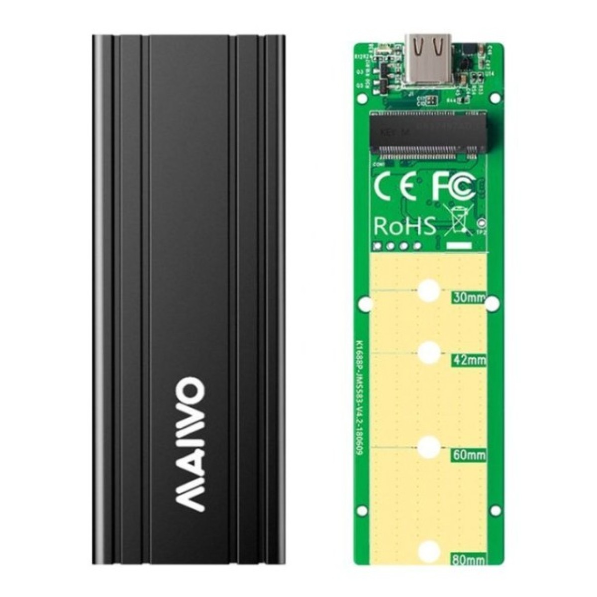 Карман внешний Maiwo M.2 SSD NVMe (PCIe) USB3.1 GEN2 Type-C (K1686P) 98_98.jpg - фото 3