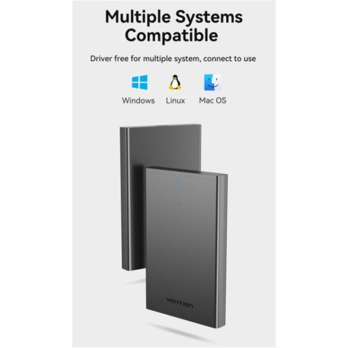 Кишеня зовнішня Vention 2.5" HDD/SSD USB 3.0 Micro-B Black (KPAB0) 98_98.jpg - фото 2