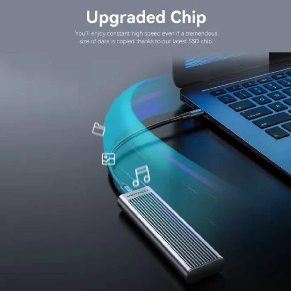 Кишеня зовнішня Vention SSD M.2 (NVME) M-key USB Type-C 3.2 10Gbps Heat Sink Aluminum (KPKH0) 98_98.jpg - фото 6