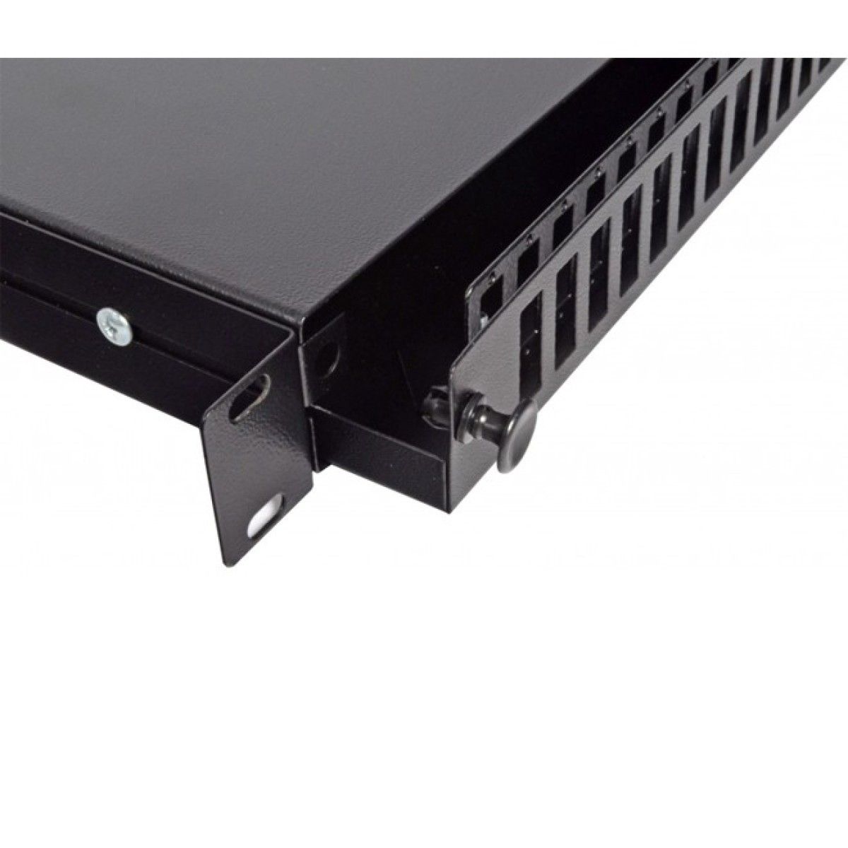 ODF панель 48 портов под 24 адаптера SC Duplex/LC Quad, пустая, 1U, каб,вводы для 2xPG13,5 + 2xPG11, черная, Украина 98_98.jpg - фото 2