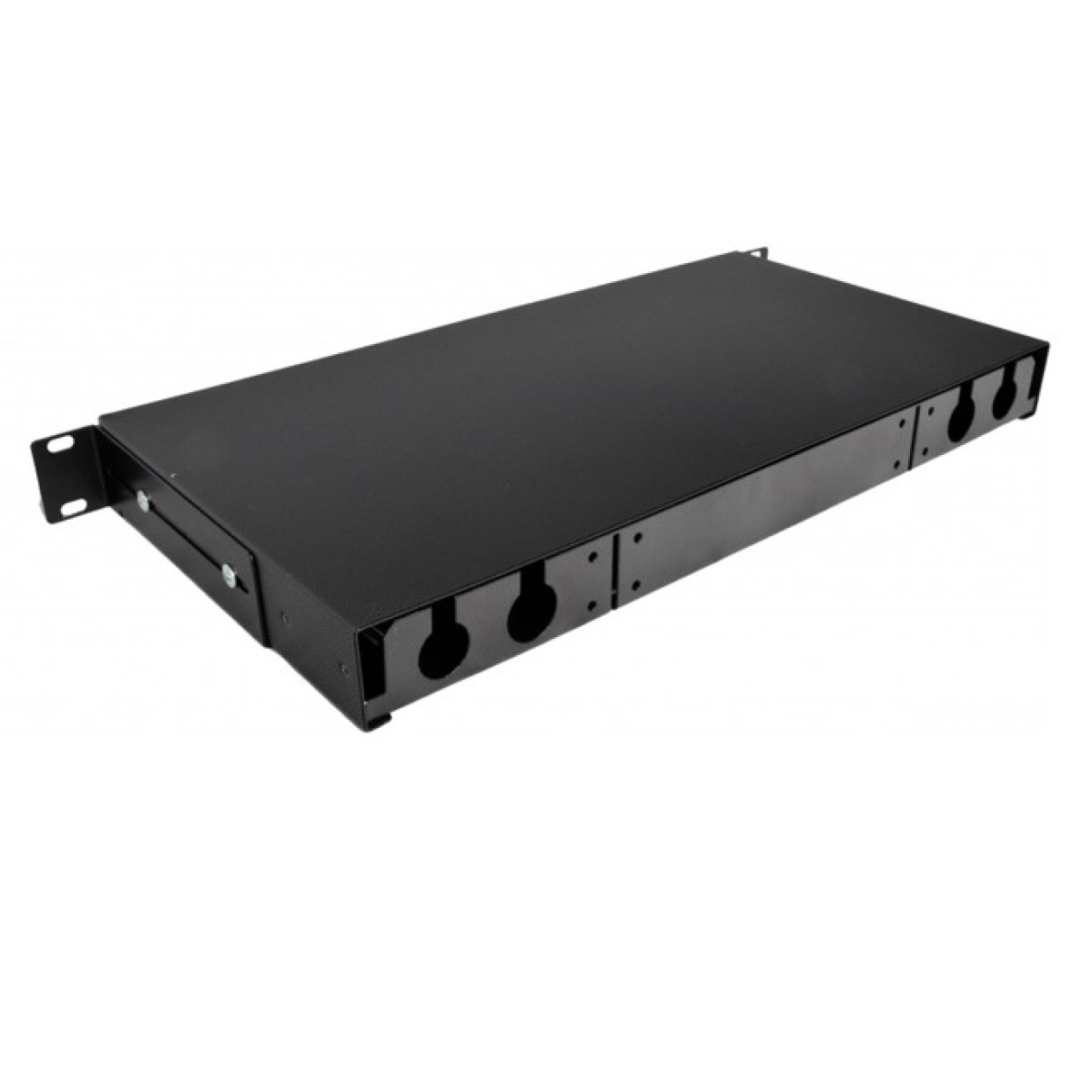 ODF панель 48 портов под 24 адаптера SC Duplex/LC Quad, пустая, 1U, каб,вводы для 2xPG13,5 + 2xPG11, черная, Украина 98_98.jpg - фото 4