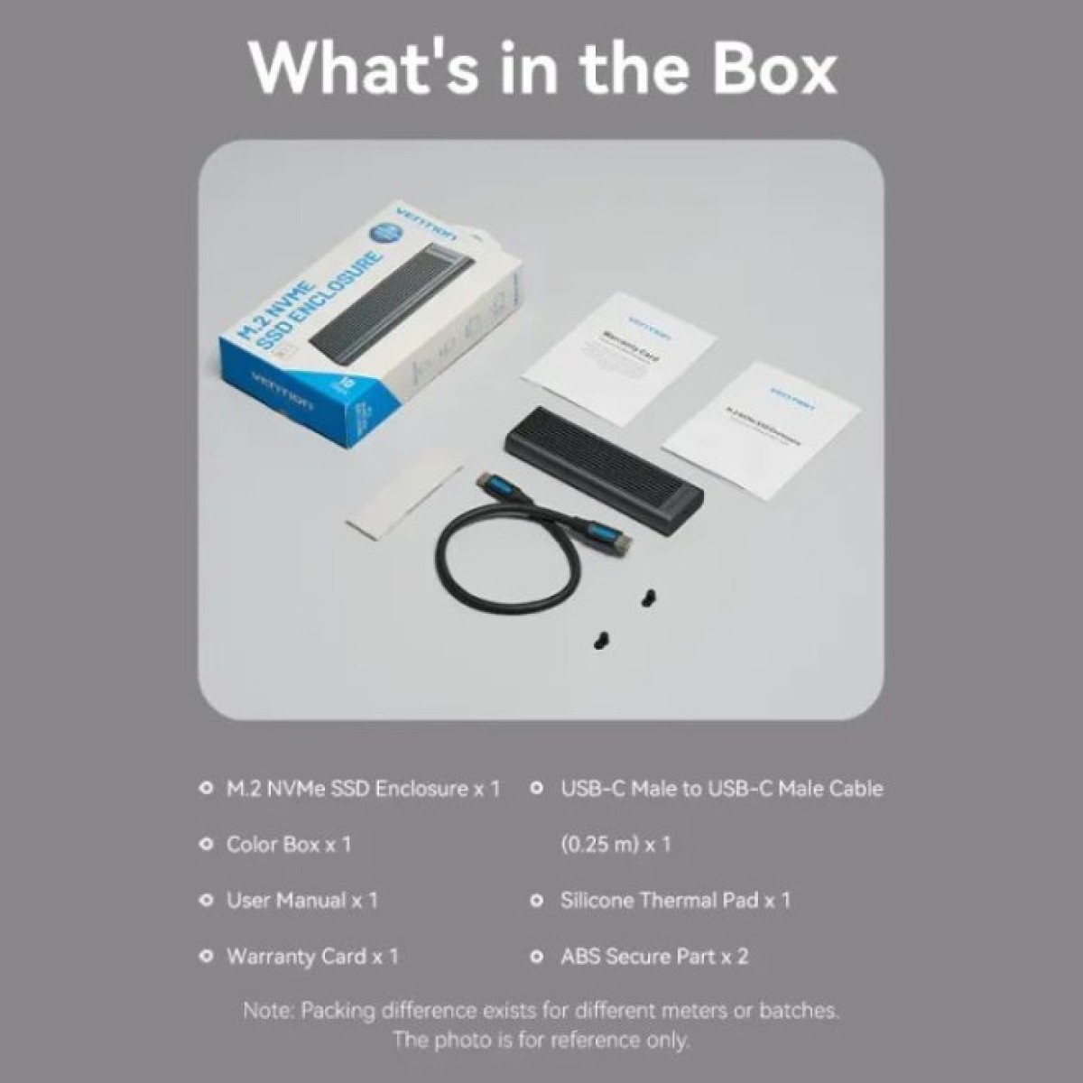 Кишеня зовнішня Vention SSD M.2 (NVME) M-key USB Type-C 3.2 10Gbps Heat Sink Aluminum (KPKH0) 98_98.jpg - фото 7