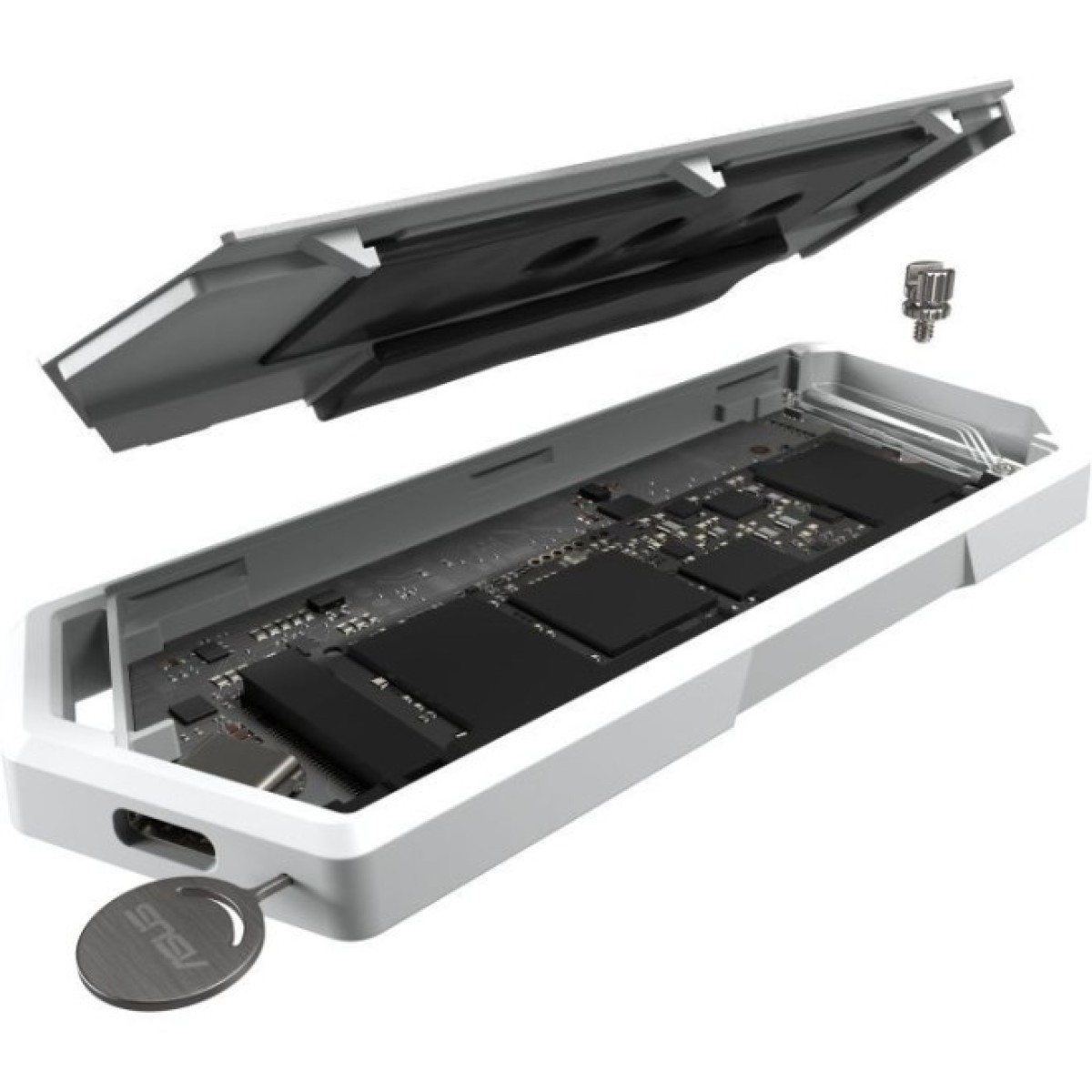 Кишеня зовнішня ASUS SSD ROG STRIX ARION ESD-S1C/WHT/G/AS PCIe NVMe M.2 2230/2242/2260/2280 USB-C 3.2 Gen 2x1 (90DD02H1-B09000) 98_98.jpg - фото 9