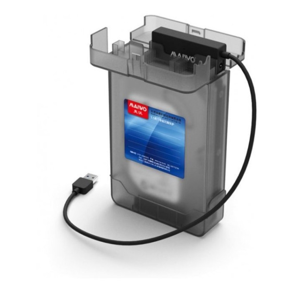 Кишеня зовнішня Maiwo K104A USB 3.0 - SATA III, с блоком питания 12В/2А (K10435) 98_98.jpg - фото 3