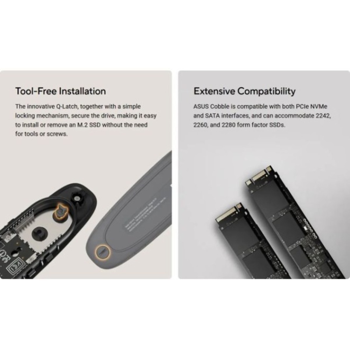 Кишеня зовнішня ASUS SSD PCIe NVMe M.2 2230/2242/2260/2280 USB Type-C 3.2 Gen 2x1 black (90DD02R0-M09000) 98_98.jpg - фото 4