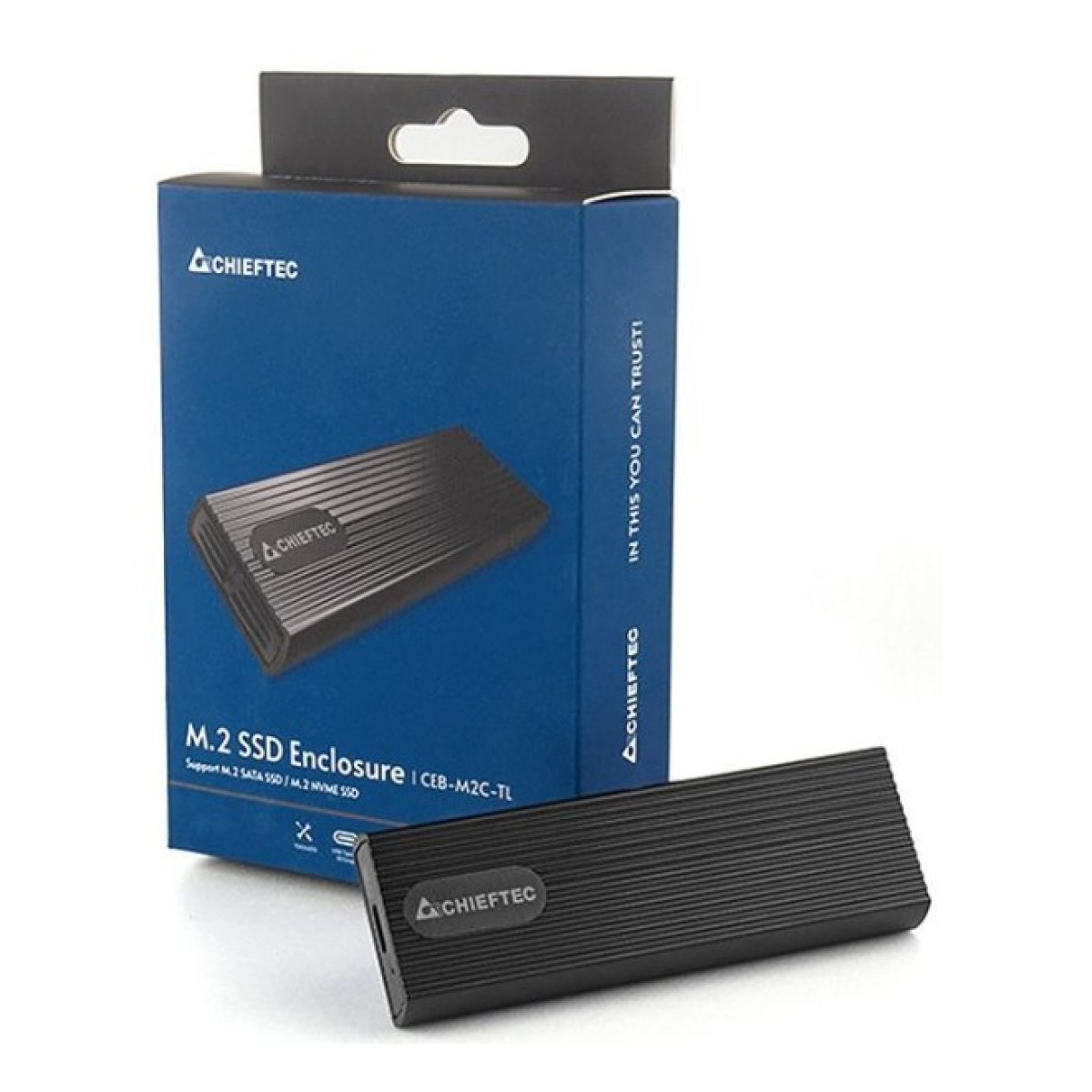 Карман внешний Chieftec USB 3.2 Gen2 Type-C M.2 PCIe NVMe/SATA SSD (CEB-M2C-TL) 98_98.jpg - фото 4