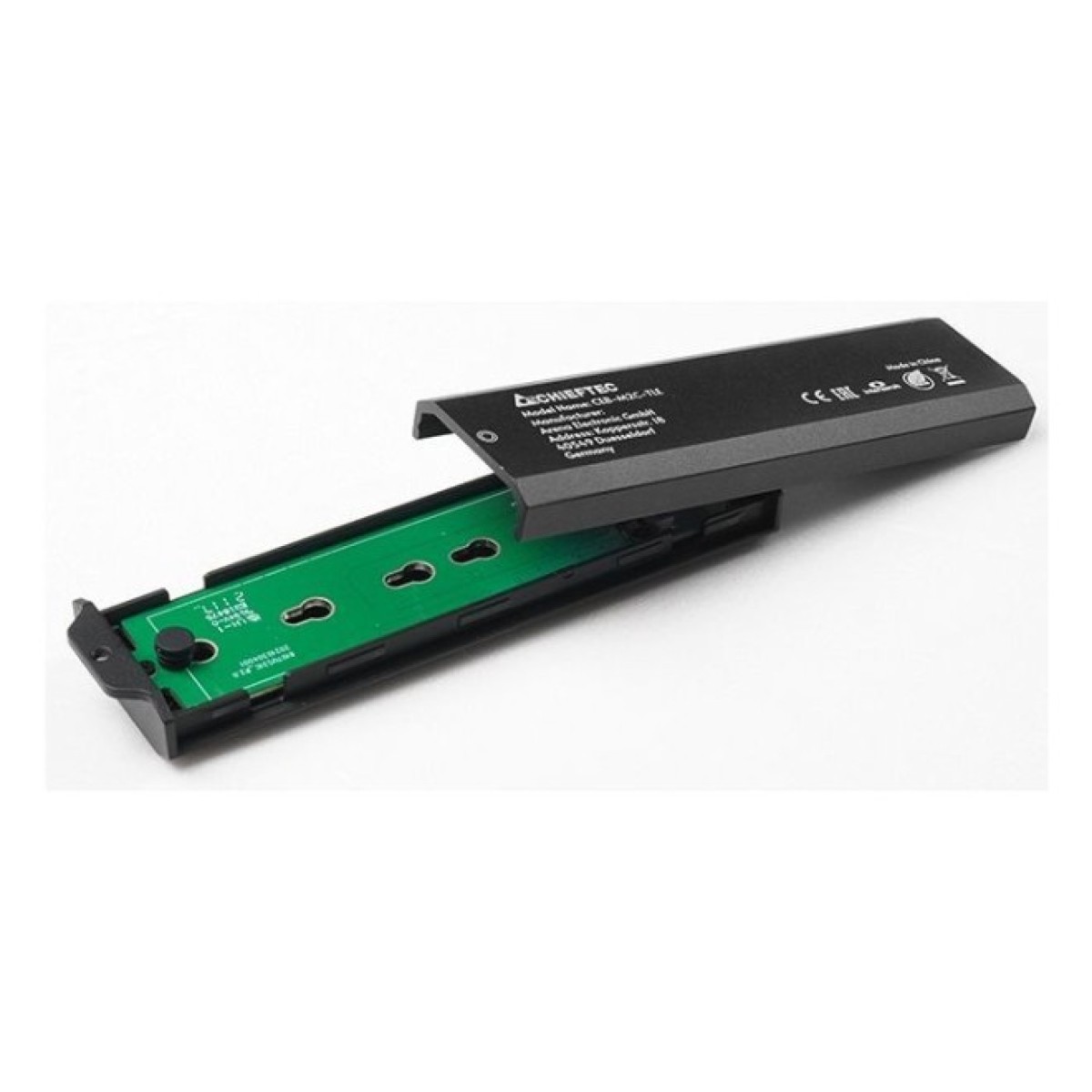 Карман внешний Chieftec M.2 PCIe NVMe/SATA SSD CEB-M2C-TLE USB 3.2 Gen2 Type-C Tool-Less Alum/Plastic (CEB-M2C-TLE) 98_98.jpg - фото 2