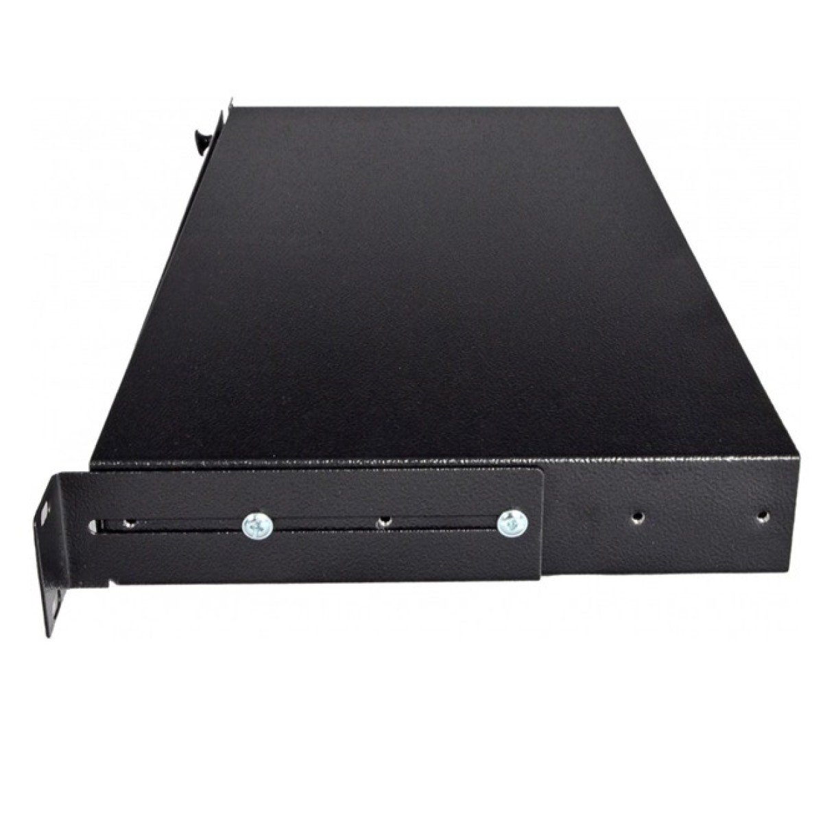 ОDF панель 24 порта под 12 адаптеров SC Duplex/LC Quad, пустая, 1U, каб.вводы для 2xPG13.5 + 2xPG11, черная, Украина 98_98.jpg - фото 5