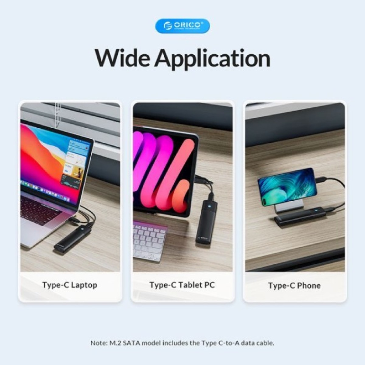 Кишеня зовнішня Orico USB3.2 Gen2 USB-C M.2 NVMe/NGFF(SATA) Dual Protocol SSD (HC380503) 98_98.jpg - фото 4