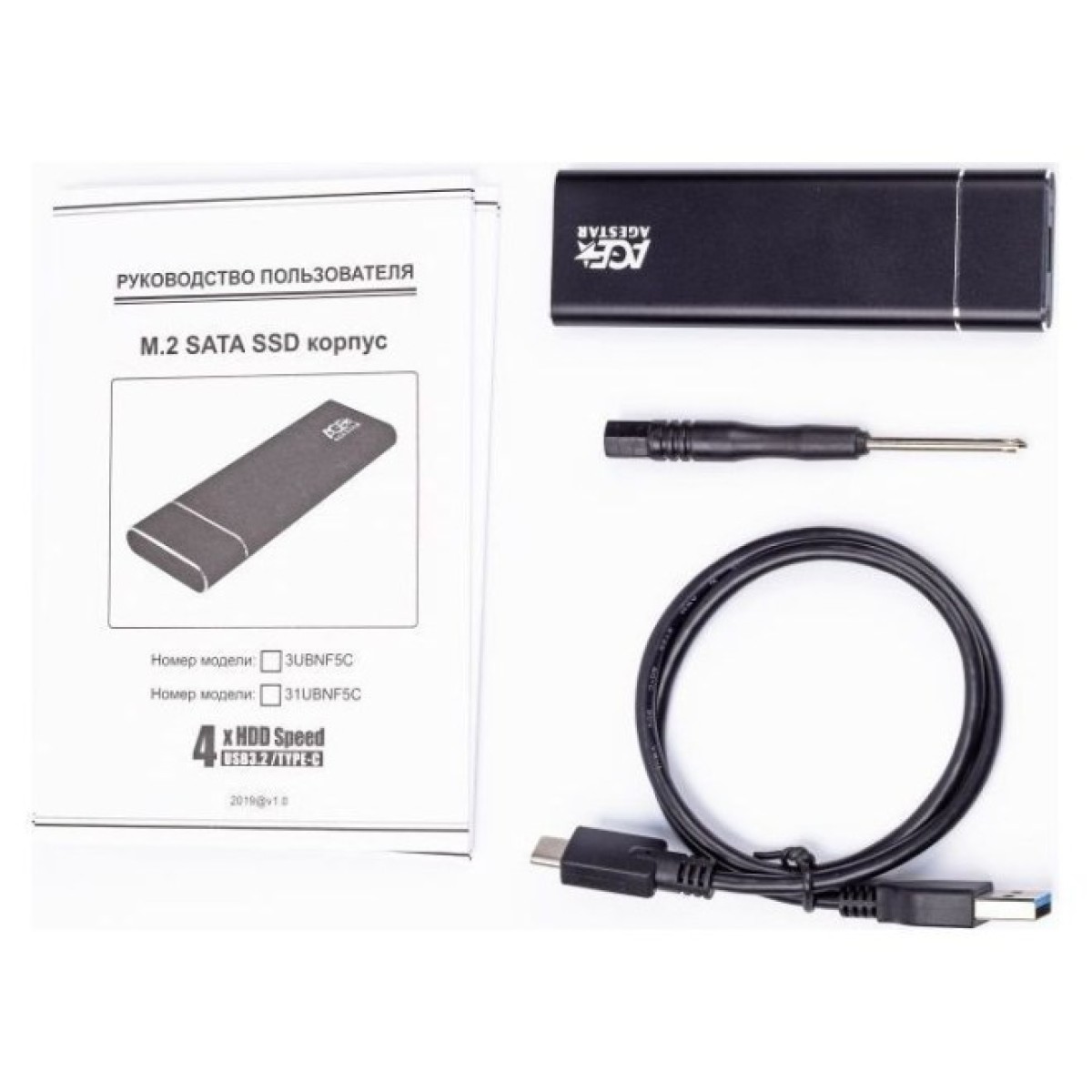 Кишеня зовнішня AgeStar M2 NGFF black (3UBNF5C (Black)) 98_98.jpg - фото 3