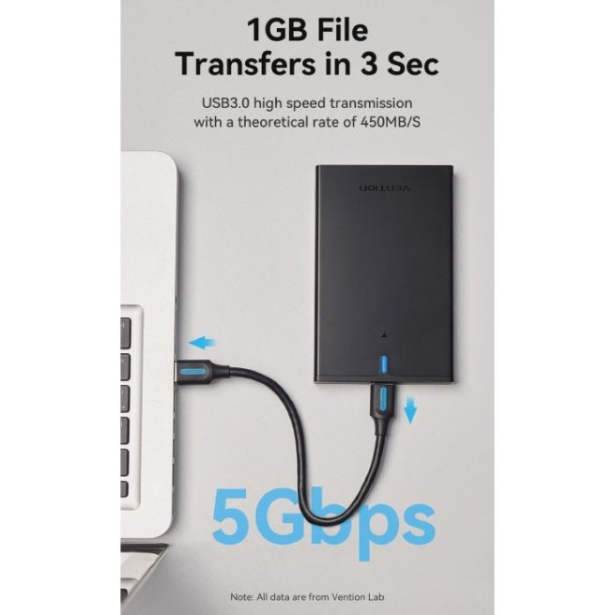 Кишеня зовнішня Vention 2.5" HDD/SSD USB 3.0 Micro-B Black (KPAB0) 98_98.jpg - фото 4