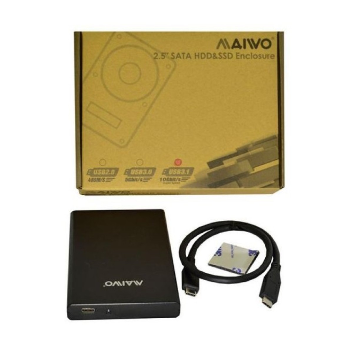 Кишеня зовнішня Maiwo 2.5" SATA HDD/SSD to USB3.1 GEN2 Type-C (45768) 98_98.jpg - фото 6