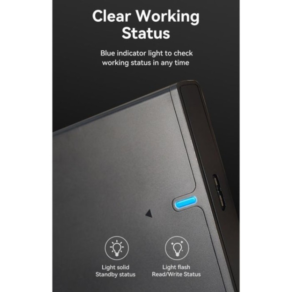 Кишеня зовнішня Vention 2.5" HDD/SSD USB 3.0 Micro-B Black (KPAB0) 98_98.jpg - фото 6