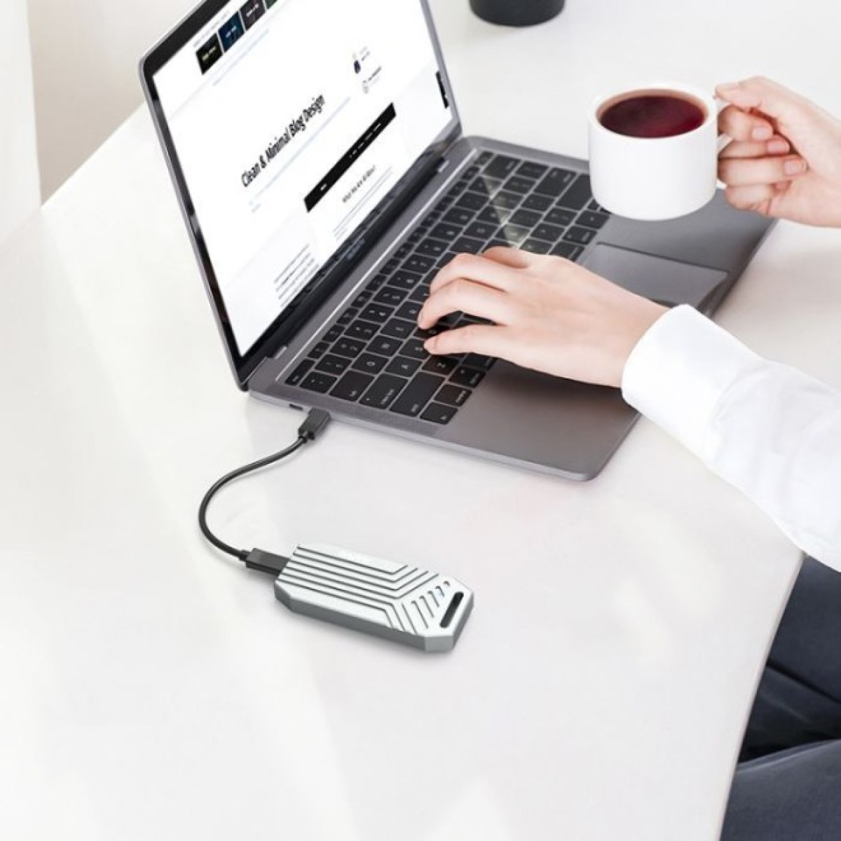 Кишеня зовнішня Maiwo M.2 SSD NVMe 2280 ч-з USB4.0 Type-C 40Gbps (K1695) 98_98.jpg - фото 12
