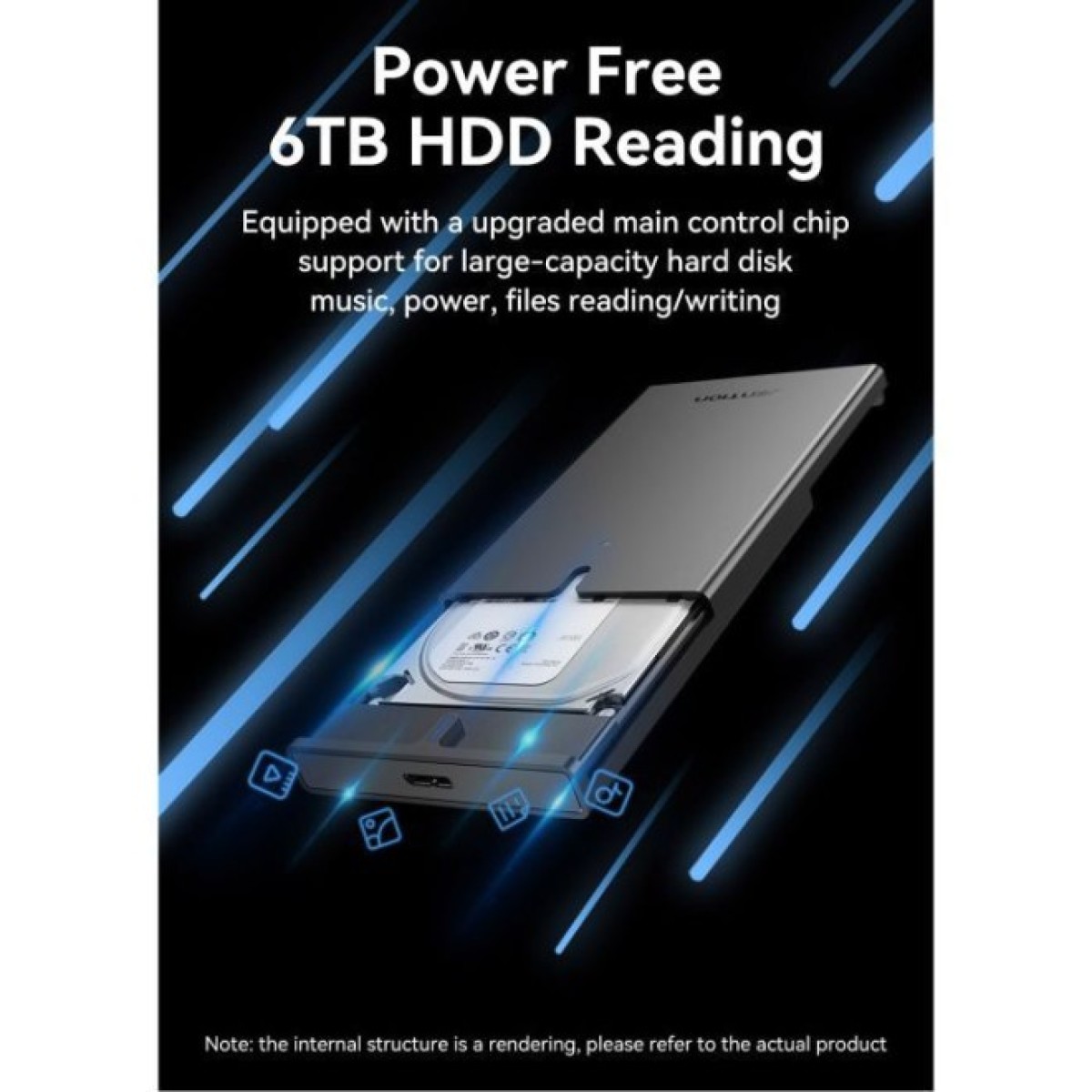 Кишеня зовнішня Vention 2.5" HDD/SSD USB 3.0 Micro-B Black (KPAB0) 98_98.jpg - фото 7