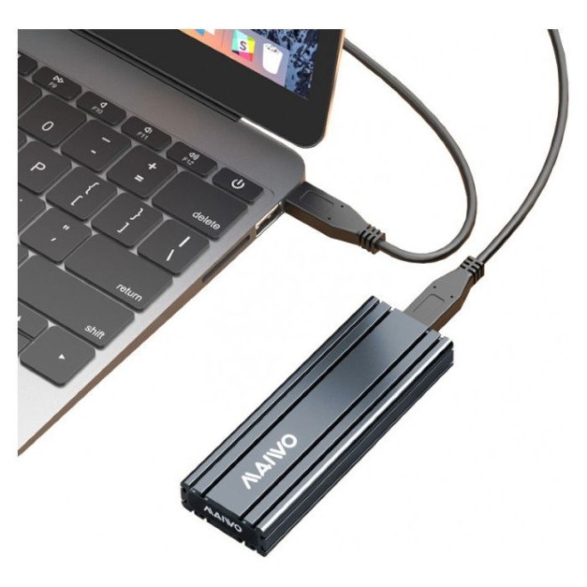 Карман внешний Maiwo M.2 SSD NVMe (PCIe) — USB 3.1 Type-C (K1686P space grey) 98_98.jpg - фото 7