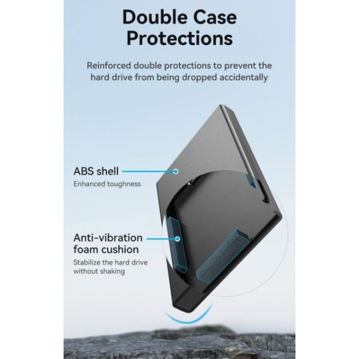 Кишеня зовнішня Vention 2.5" HDD/SSD USB 3.0 Micro-B Black (KPAB0) 98_98.jpg - фото 8
