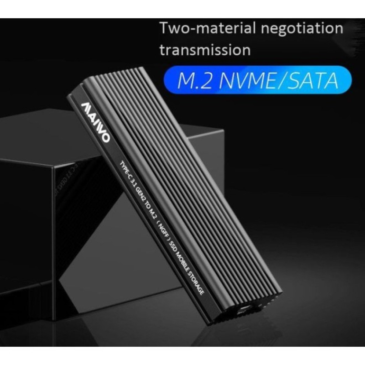 Кишеня зовнішня Maiwo M.2 SSD NVMe/SATA combo USB3.1 GEN2 Type-C al. (K1687P2) 98_98.jpg - фото 6