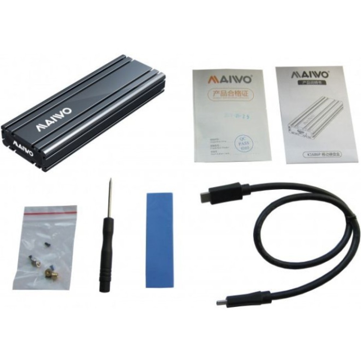 Карман внешний Maiwo M.2 SSD NVMe (PCIe) — USB 3.1 Type-C (K1686P space grey) 98_98.jpg - фото 9
