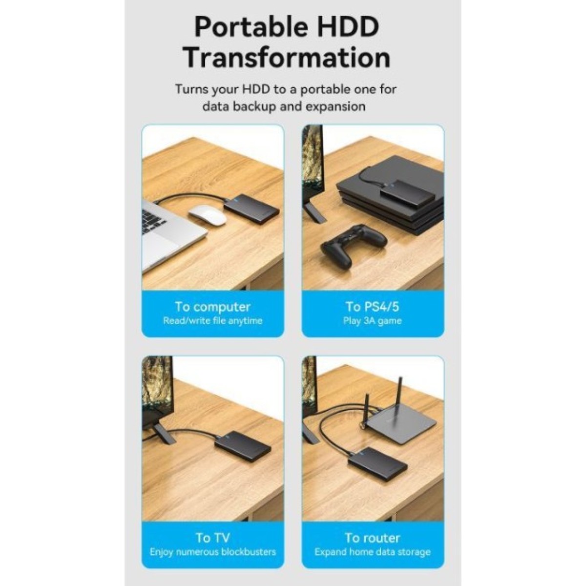 Кишеня зовнішня Vention 2.5" HDD/SSD USB 3.0 Micro-B Black (KPAB0) 98_98.jpg - фото 11