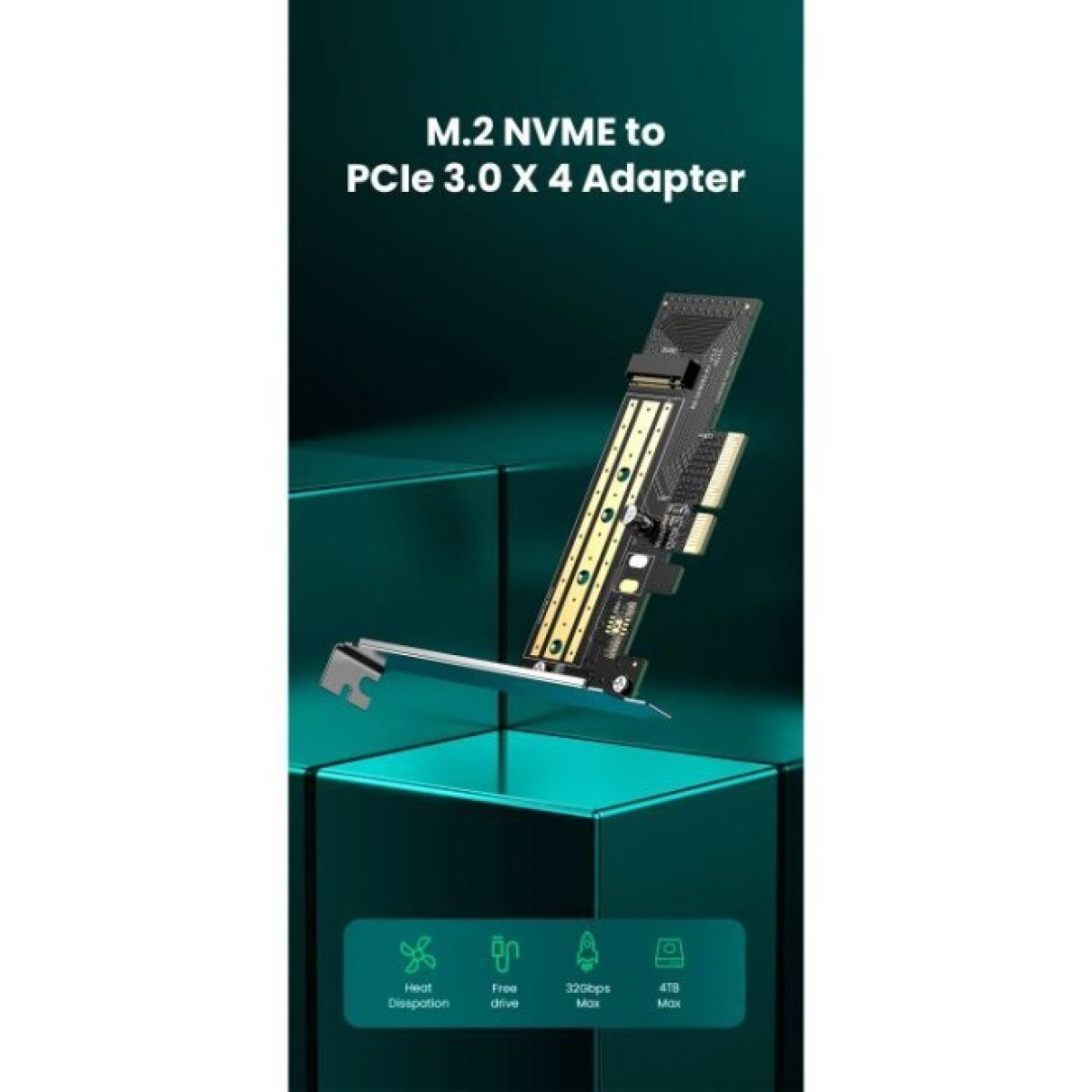 Контролер Ugreen PCI-E 3.0 for SSD M.2 (NVMe) x4 CM302 (70503) 98_98.jpg - фото 2