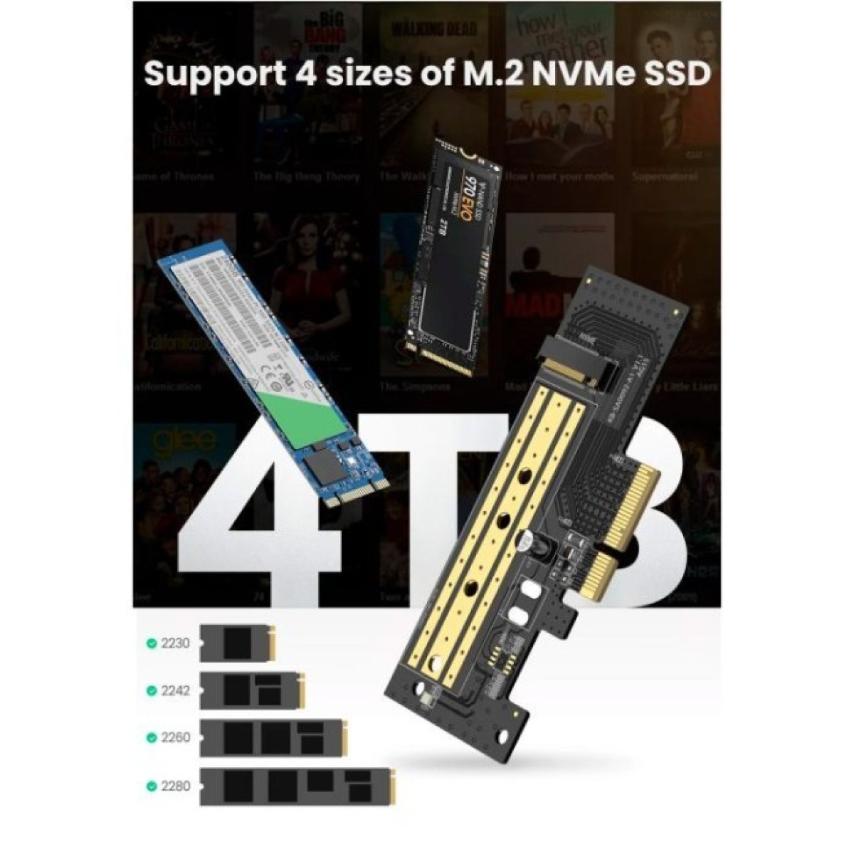 Контролер Ugreen PCI-E 3.0 for SSD M.2 (NVMe) x4 CM302 (70503) 98_98.jpg - фото 3