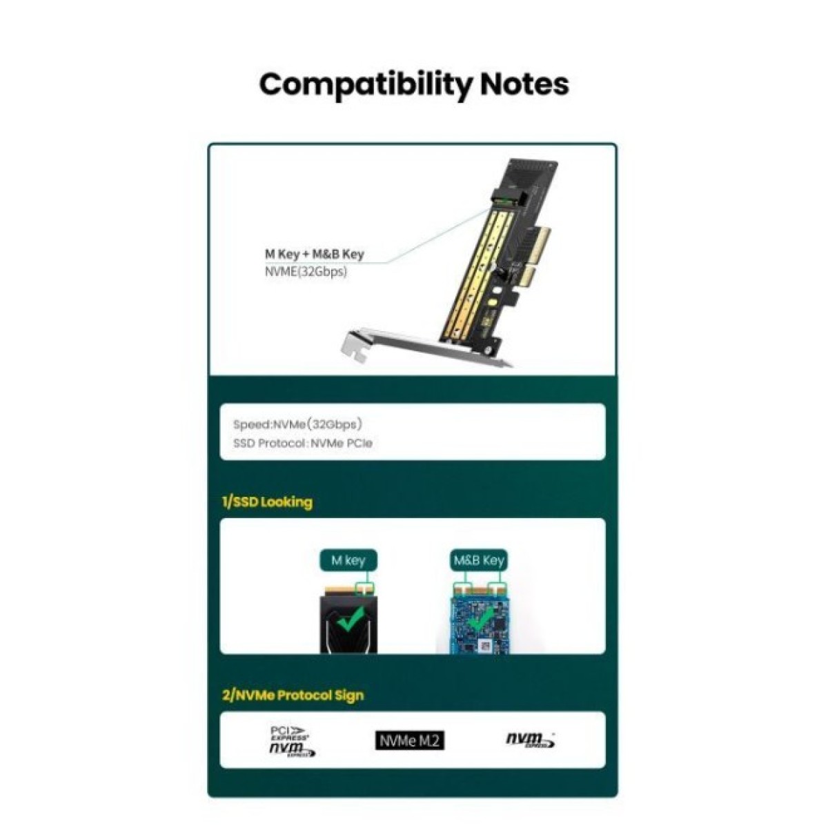 Контролер Ugreen PCI-E 3.0 for SSD M.2 (NVMe) x4 CM302 (70503) 98_98.jpg - фото 4