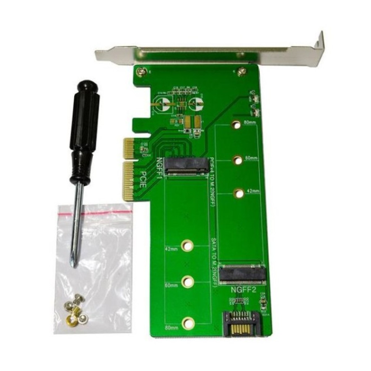 Контролер Maiwo Multi-Size PCIex4 & SATA to M.2 (M-Key or B-key) KT015 SSD (45774) 98_98.jpg - фото 4