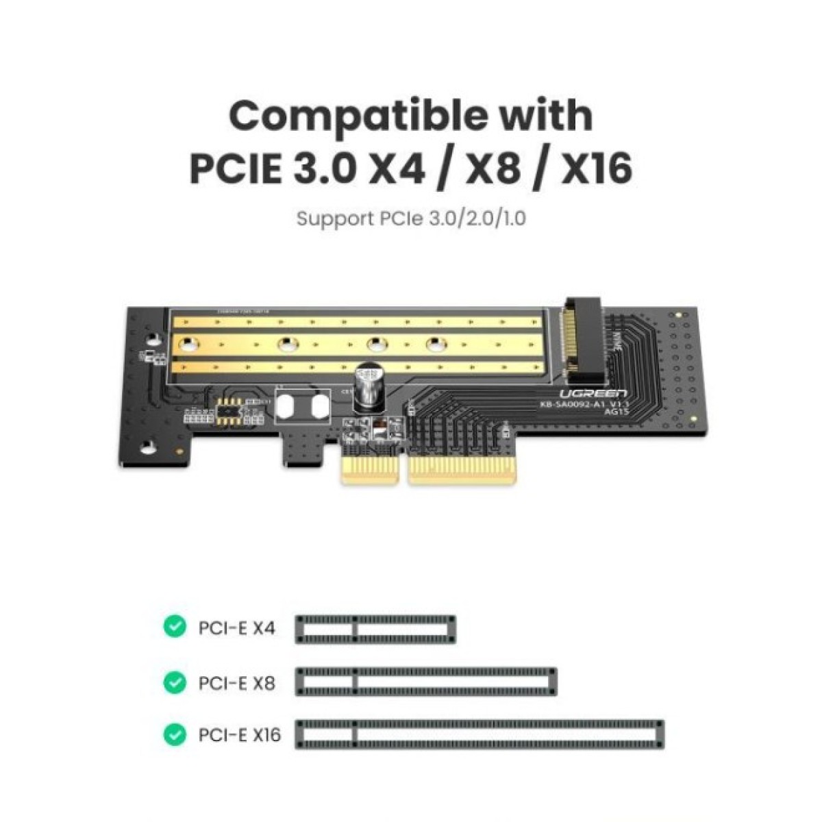 Контролер Ugreen PCI-E 3.0 for SSD M.2 (NVMe) x4 CM302 (70503) 98_98.jpg - фото 6