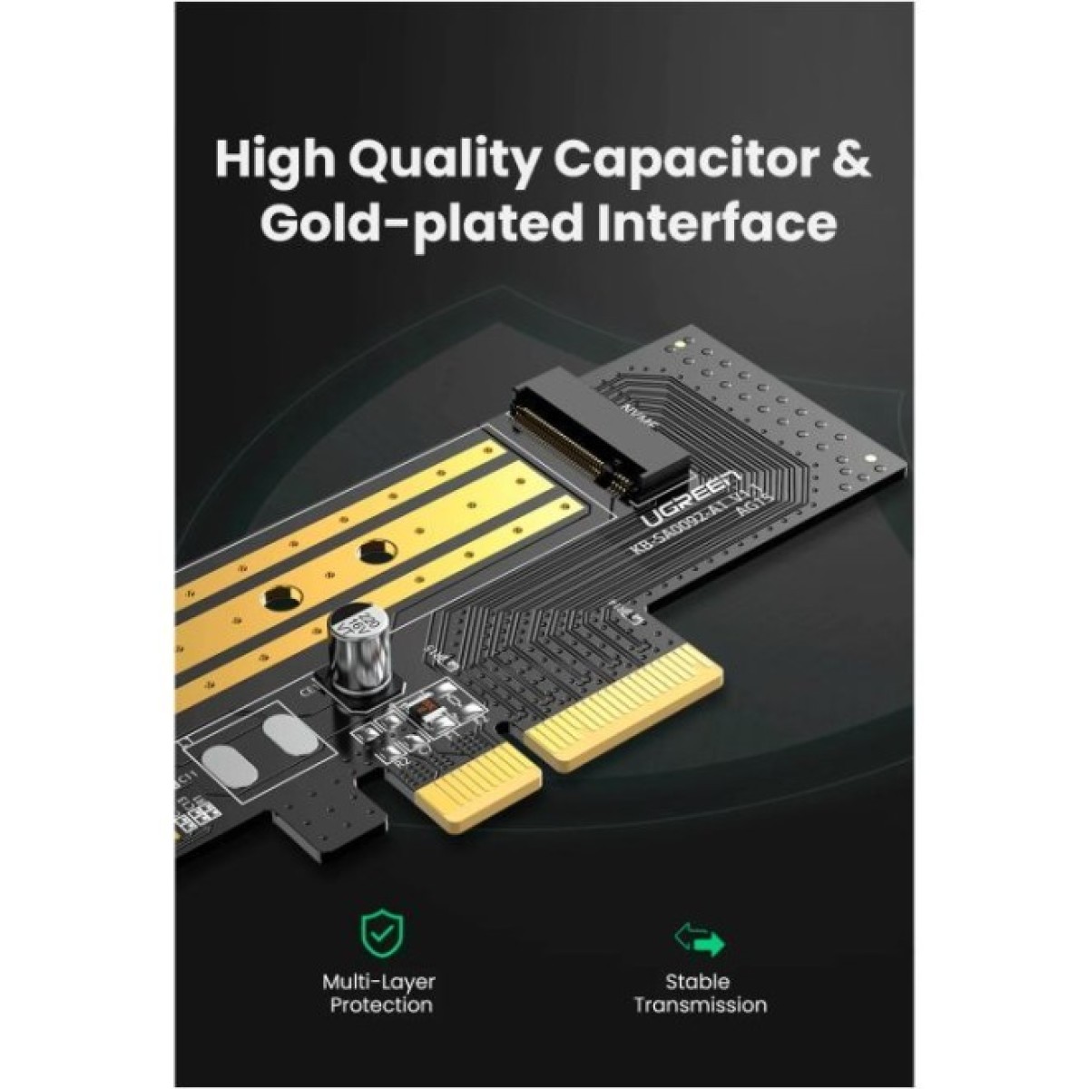 Контролер Ugreen PCI-E 3.0 for SSD M.2 (NVMe) x4 CM302 (70503) 98_98.jpg - фото 7