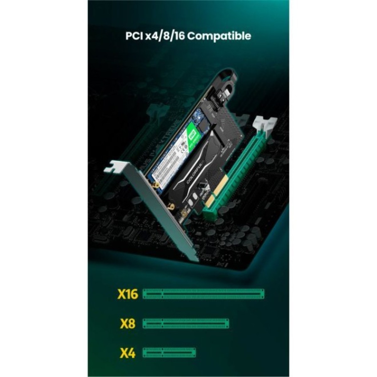 Контролер Ugreen PCI-E 3.0 for SSD M.2 NVMe + M.2 NGFF CM302 (70504) 98_98.jpg - фото 8