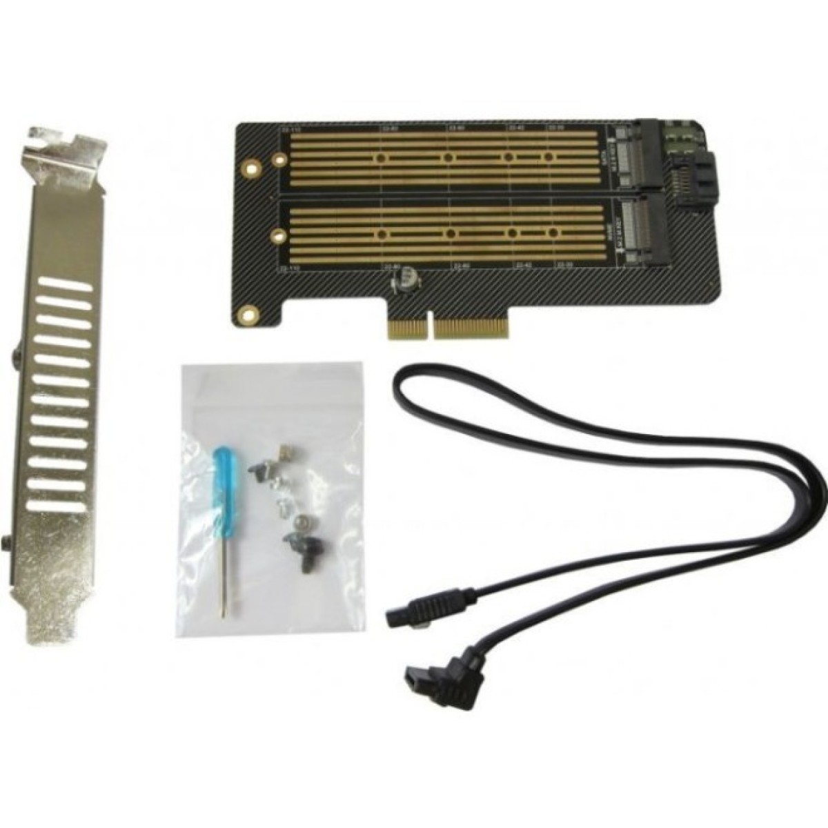 Контроллер Dynamode 2х M.2 NVMe M-Key /SATA B-key SSD to PCI-E 3.0 x4/ x8/ x16, (PCI-Ex4- 2xM.2 MB-key) 98_98.jpg - фото 2