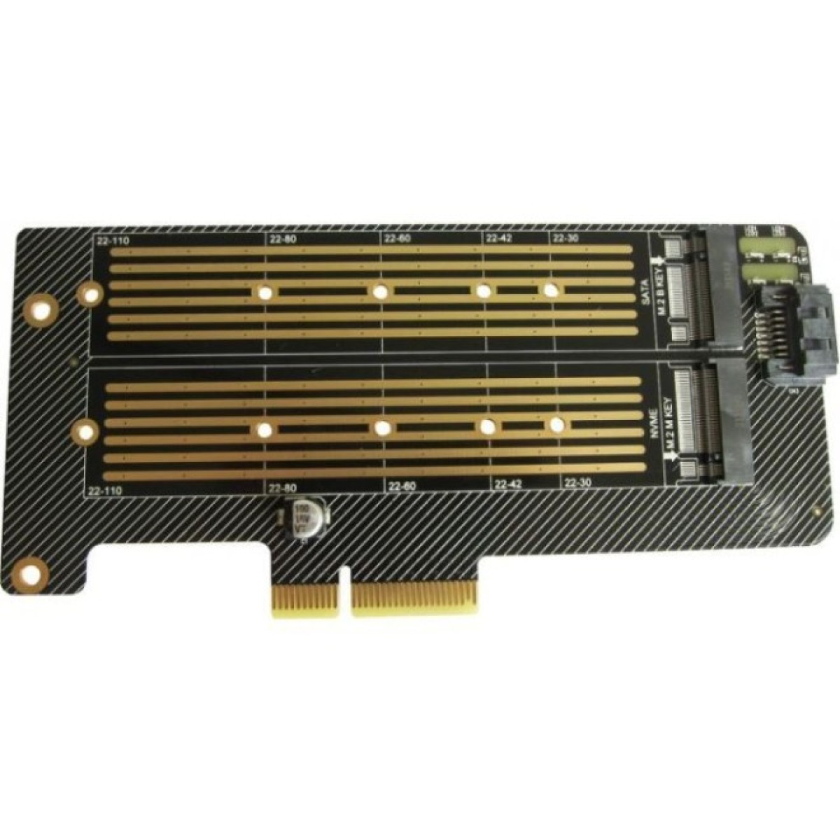 Контроллер Dynamode 2х M.2 NVMe M-Key /SATA B-key SSD to PCI-E 3.0 x4/ x8/ x16, (PCI-Ex4- 2xM.2 MB-key) 98_98.jpg - фото 1