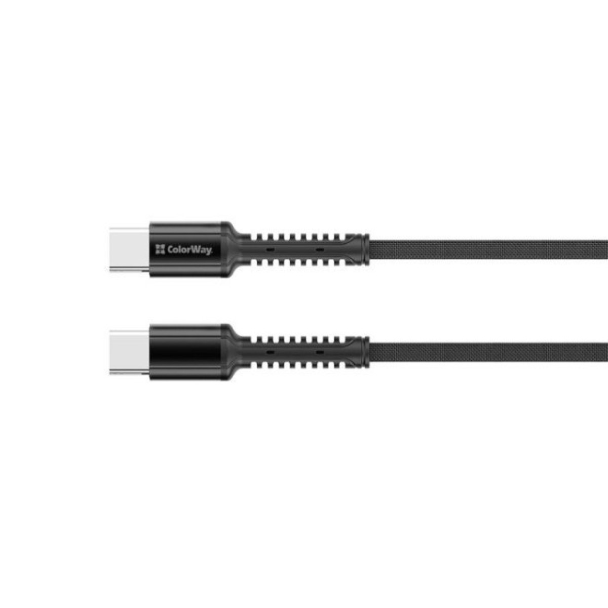 Дата кабель USB-C to USB-C 1.0m (PD Fast Charging) 3.0А (68W) ColorWay (CW-CBPDCC030-GR) 98_98.jpg - фото 2