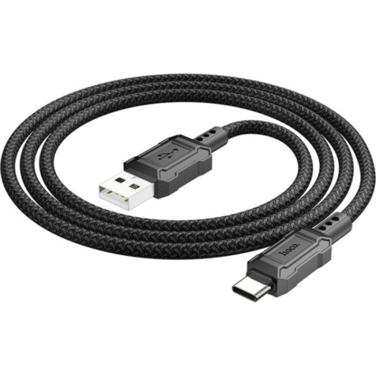 Дата кабель USB 2.0 AM to USB-C 1.0m Leader charging X94 black HOCO (6931474794291) 98_98.jpg - фото 2