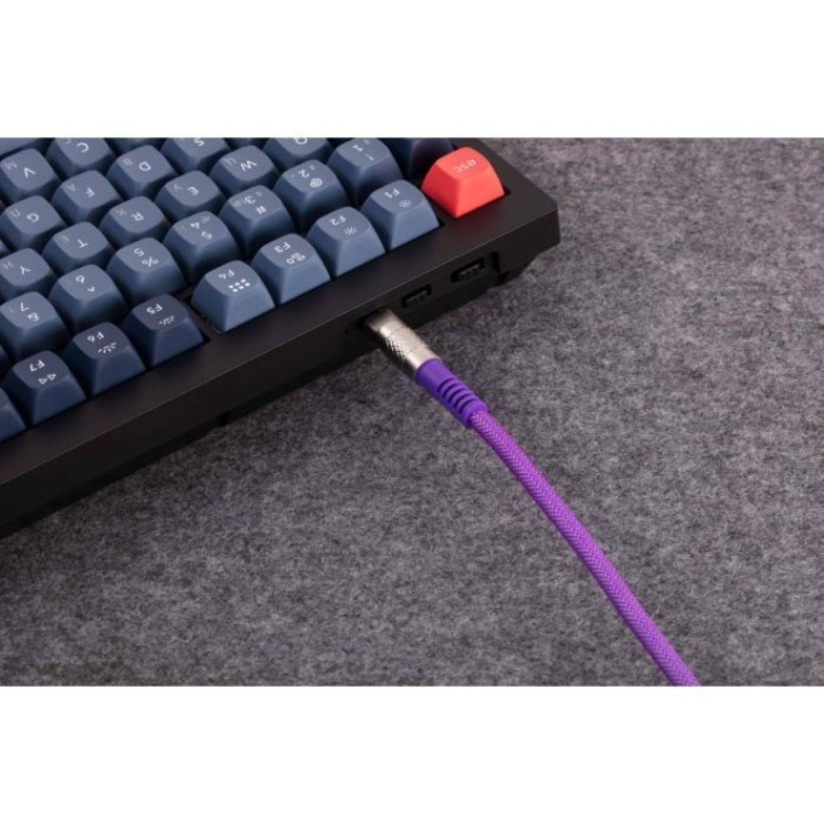 Дата кабель USB-C + USB A to USB-C 1.0m Double-Sleeved Geek purple Keychron (CAB23_KEYCHRON) 98_98.jpg - фото 2