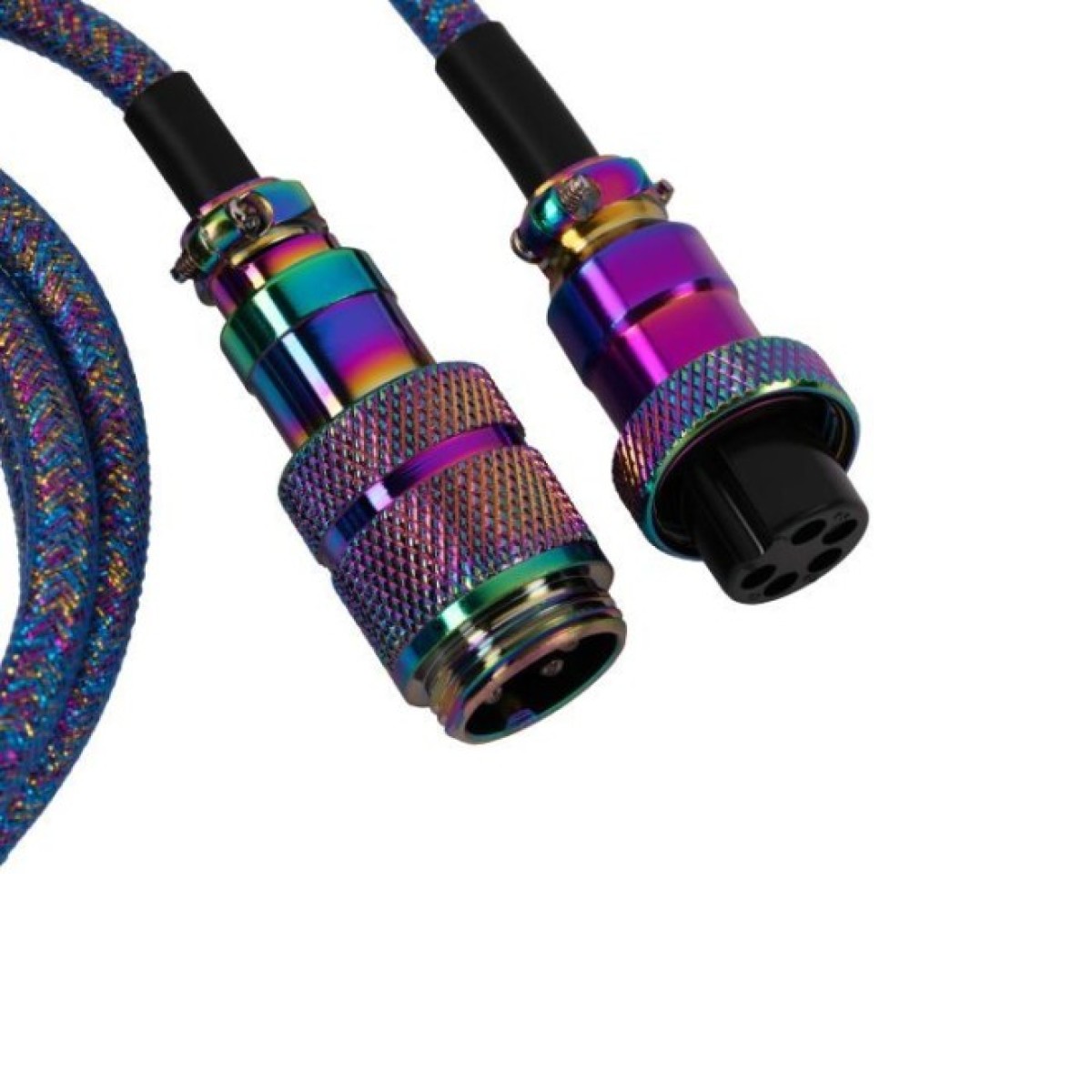 Дата кабель USB-C + USB A to USB-C 1.08m Premium Coiled Aviator blue Keychron (CAB8_KEYCHRON) 98_98.jpg - фото 2