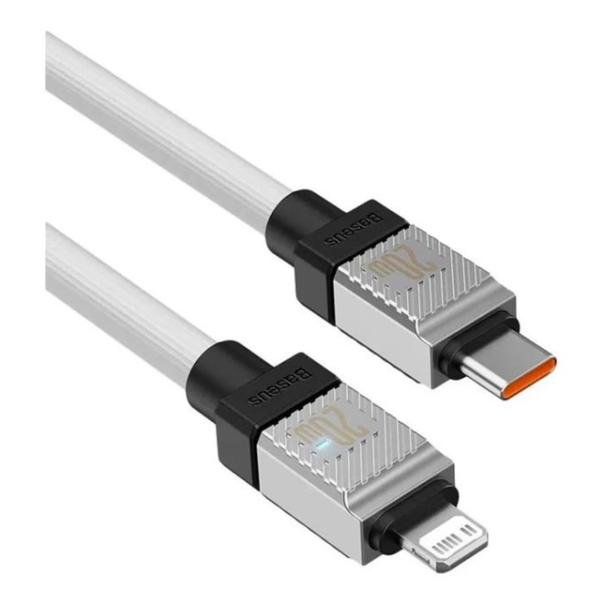Дата кабель USB-C to Lightning 2.0m CoolPlay Fast Charging 20W white Baseus (CAKW000102) 98_98.jpg - фото 2