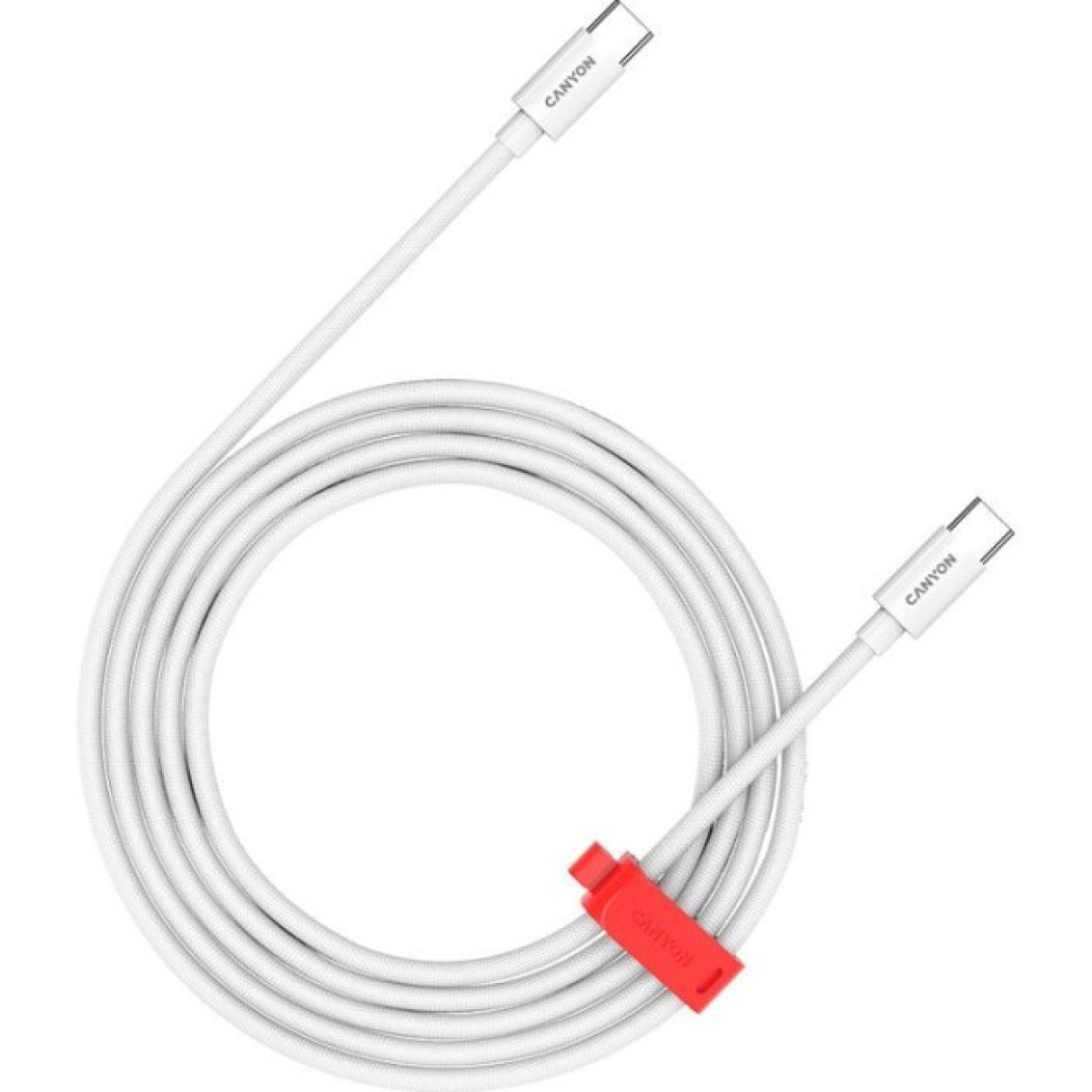 Дата кабель USB-C to USB-C 1.2m CC60AB 60W Braided White Canyon (CND-CC60AB12W) 256_256.jpg