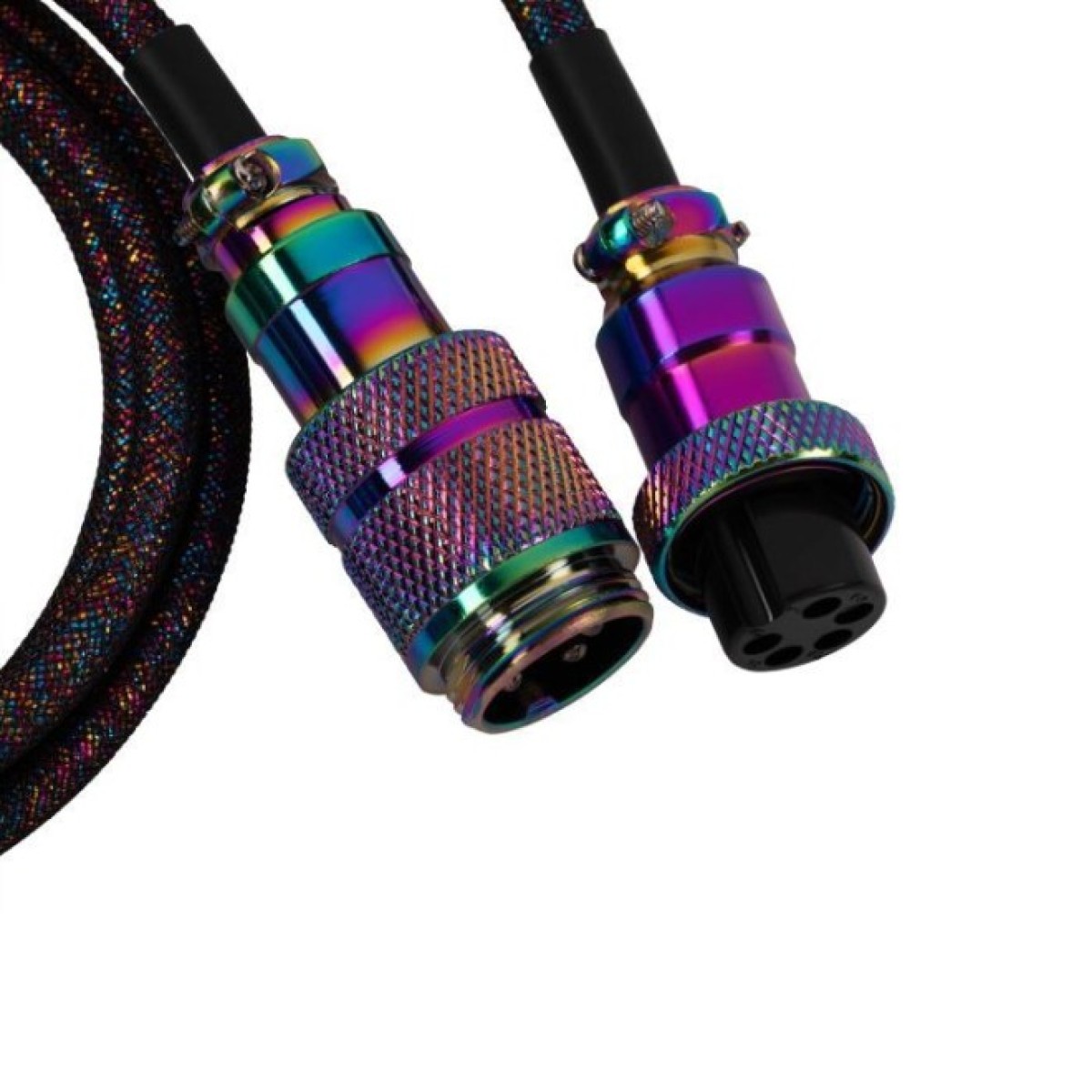 Дата кабель USB-C + USB A to USB-C 1.08m Premium Coiled Aviator black Keychron (CAB7_KEYCHRON) 98_98.jpg - фото 2
