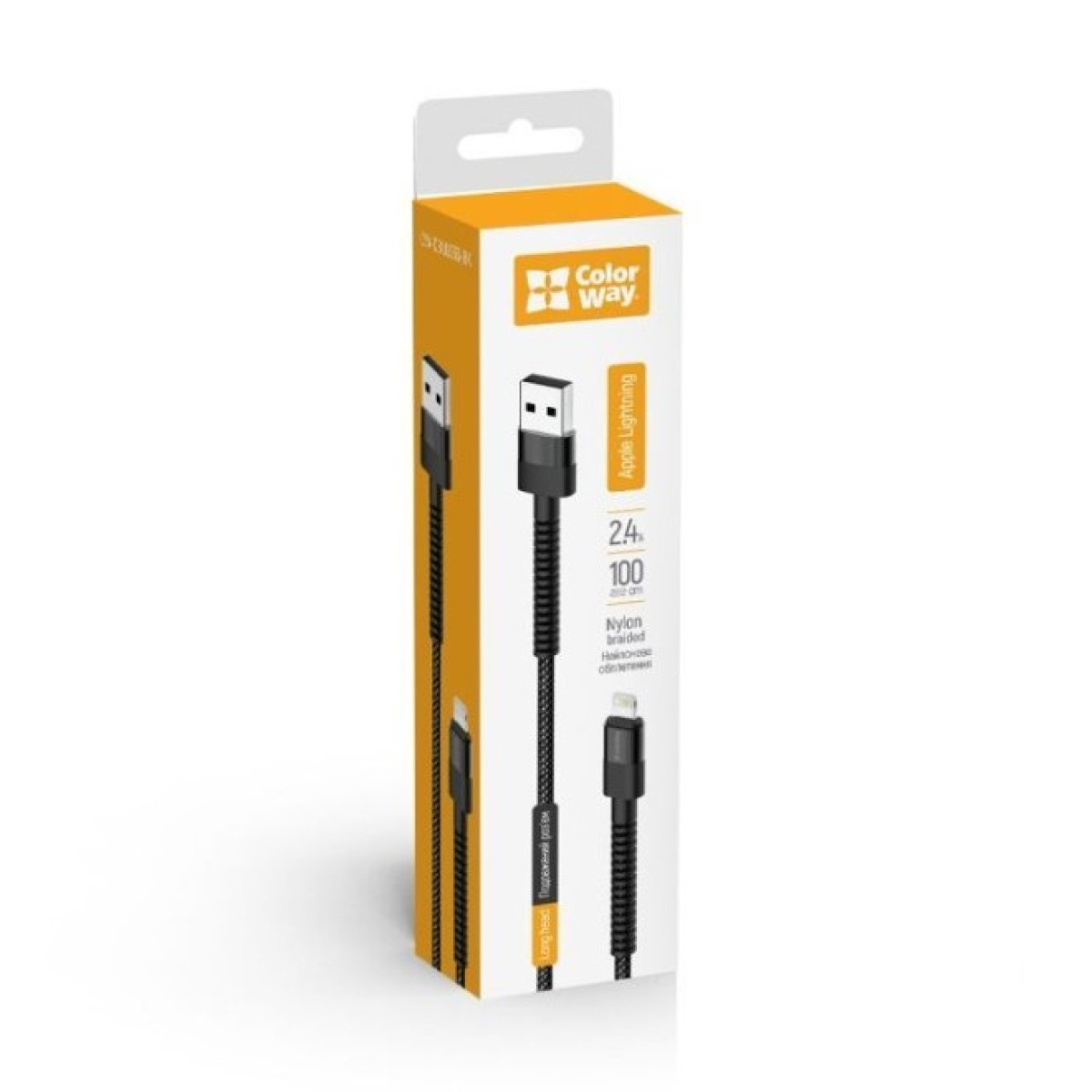 Дата кабель USB-C to Lightning 1.0m 2.4А black ColorWay (CW-CBUL063-BK) 98_98.jpg - фото 2