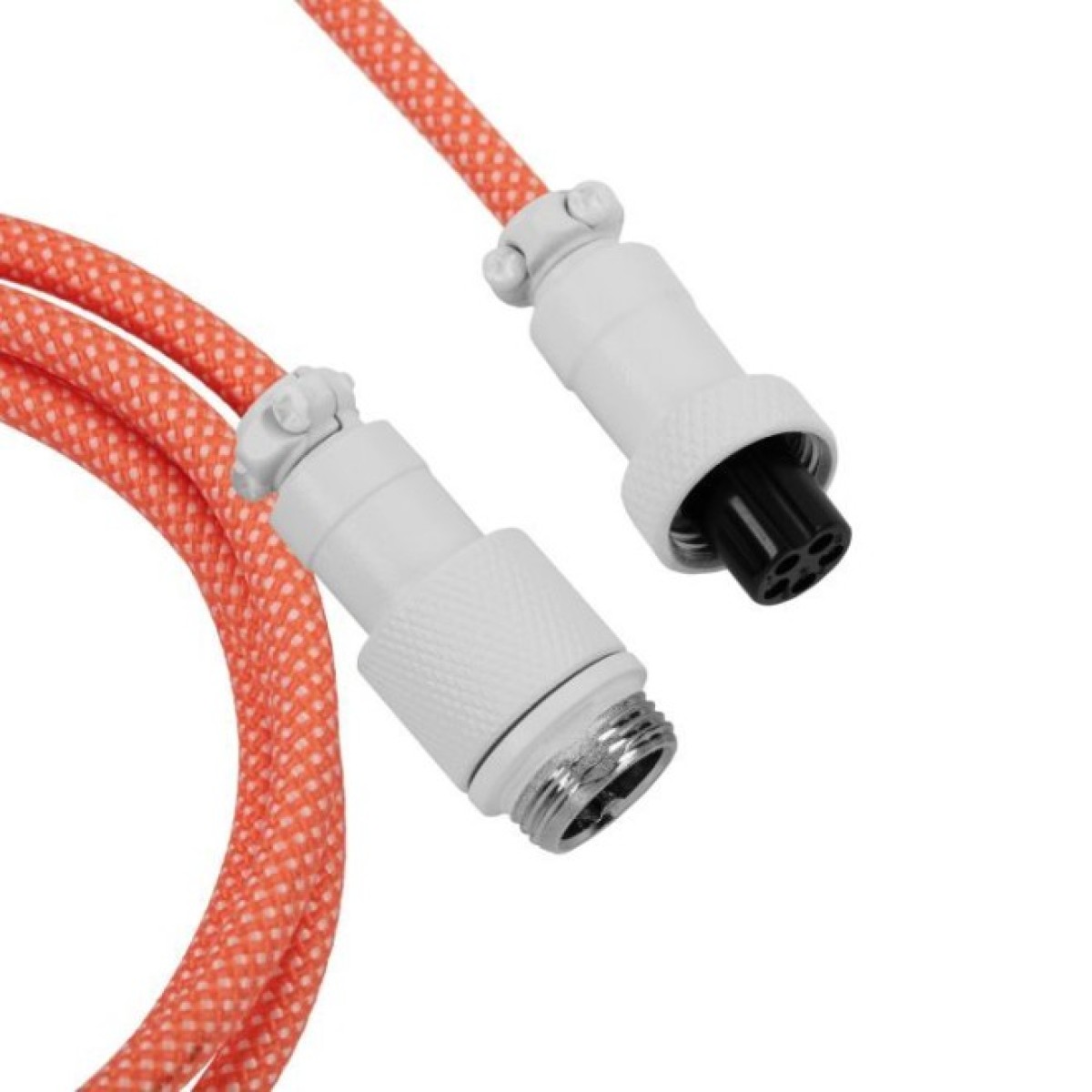 Дата кабель USB-C + USB A to USB-C 1.36m Coiled Aviator orange Keychron (CAB14_KEYCHRON) 98_98.jpg - фото 2