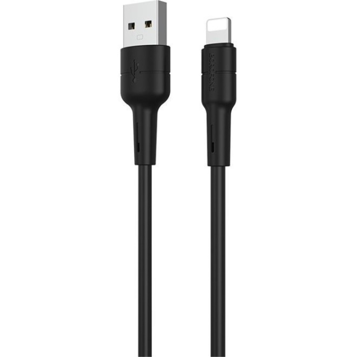 Дата кабель USB 2.0 AM to Lightning 1.0m 2.4A silicone BX30 black BOROFONE (6931474706867) 256_256.jpg
