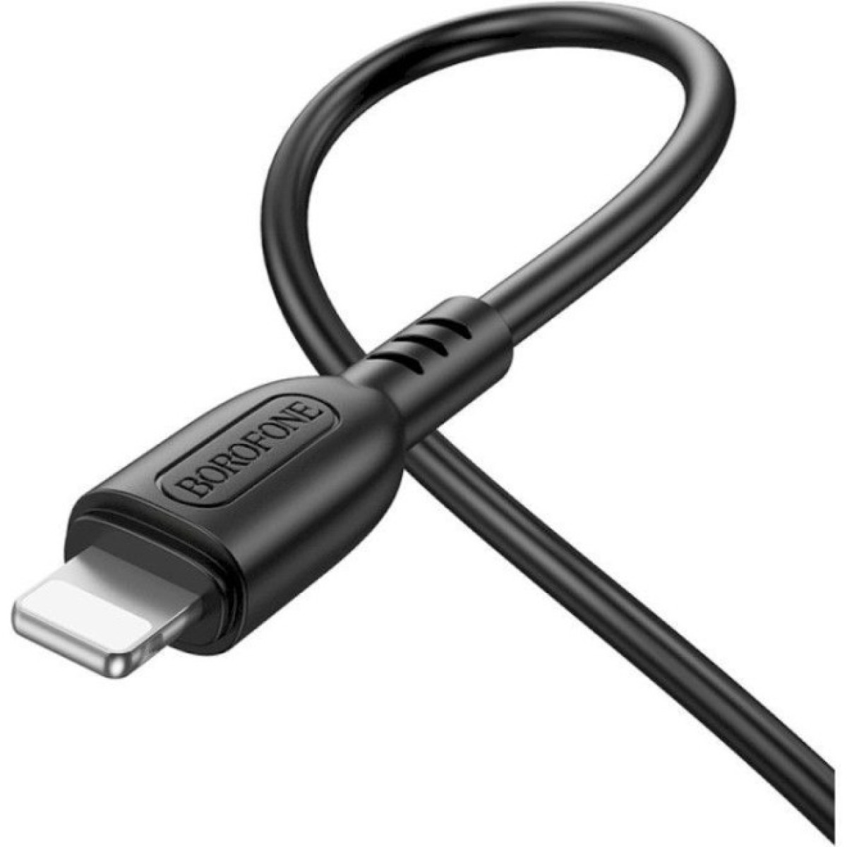 Дата кабель USB 2.0 AM to Lightning 1.0m 2.4A PVC BX91 black BOROFONE (6974443389883) 98_98.jpg - фото 3