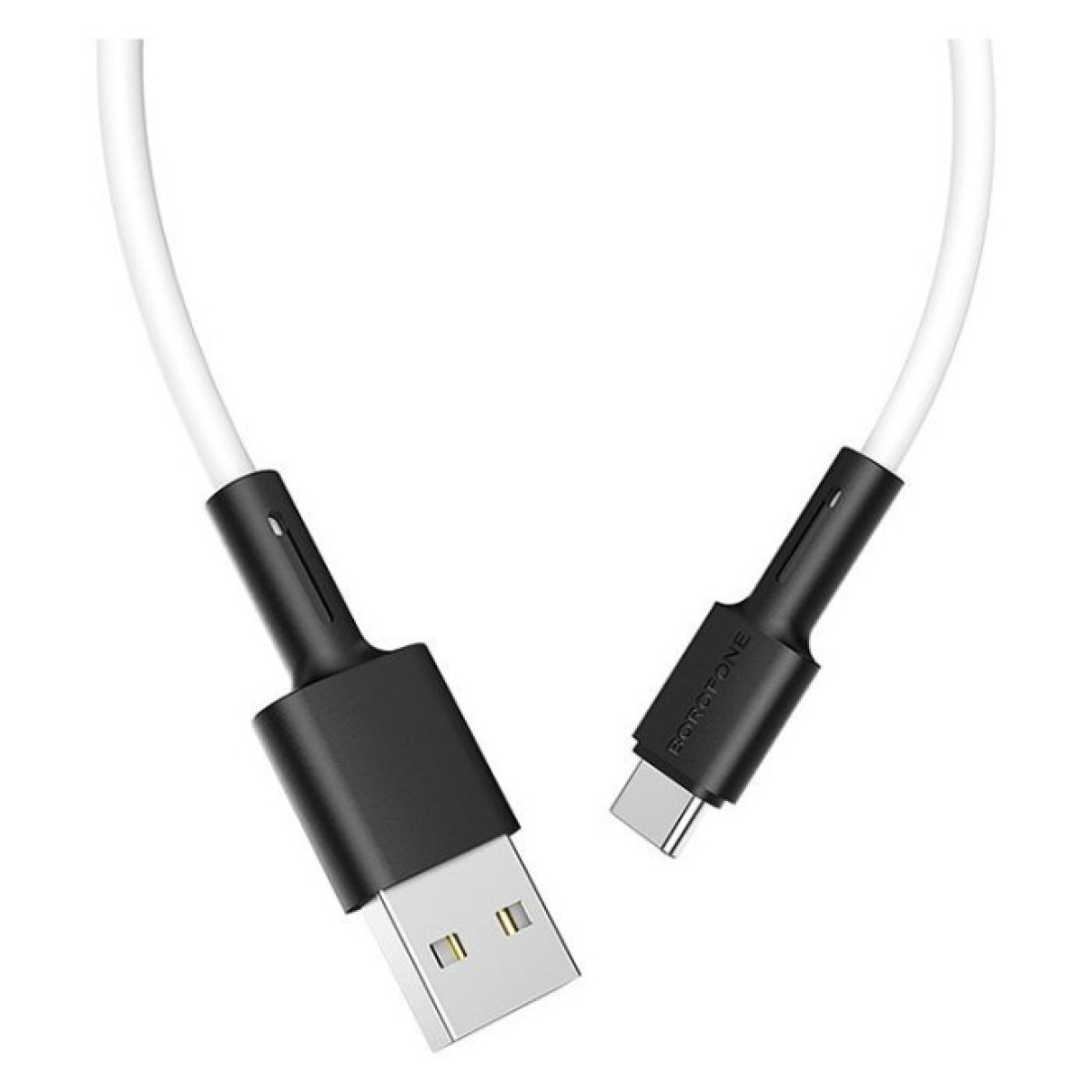 Дата кабель USB 2.0 AM to USB-C 1.0m 3A silicone BX31 white BOROFONE (6931474710406) 98_98.jpg - фото 2