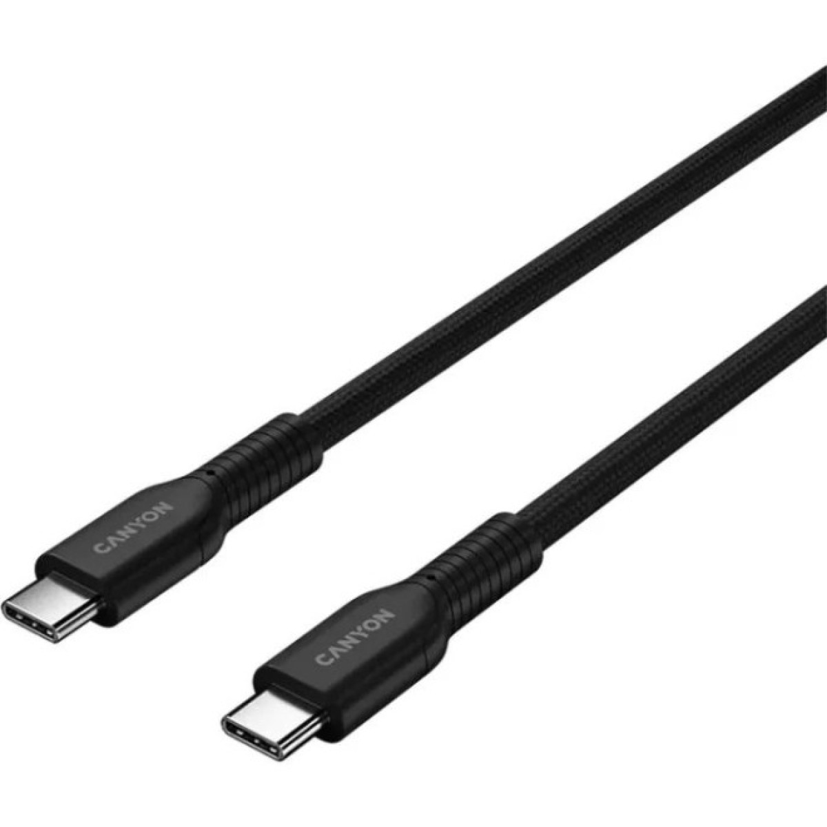 Дата кабель USB-C to USB-C 1.0m OnWire 60CL C-C 60W COLOR Braided 1m Black Canyon (CND-CCAP60AB10B) 98_98.jpg - фото 3