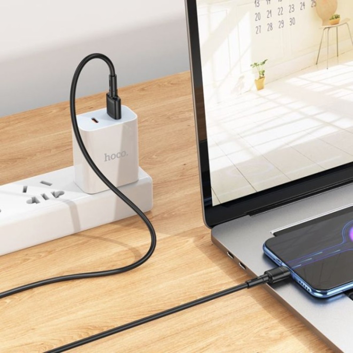 Дата кабель USB 2.0 AM to Micro 5P 1.0m 2.4A PVC X83 black HOCO (6931474770882) 98_98.jpg - фото 2