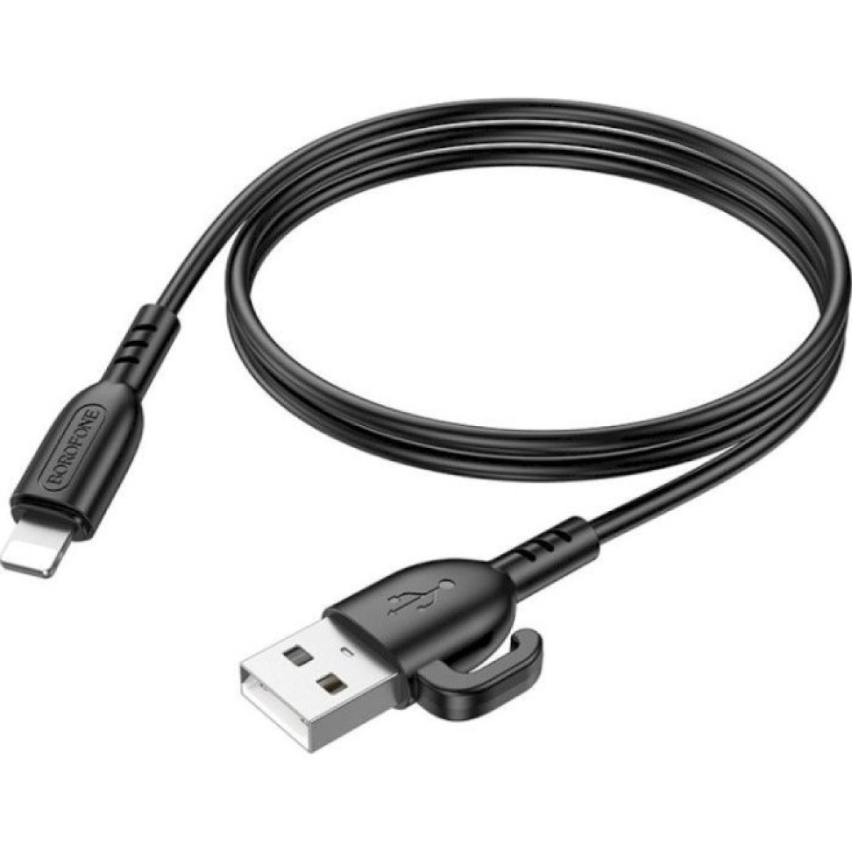 Дата кабель USB 2.0 AM to Lightning 1.0m 2.4A PVC BX91 black BOROFONE (6974443389883) 256_256.jpg