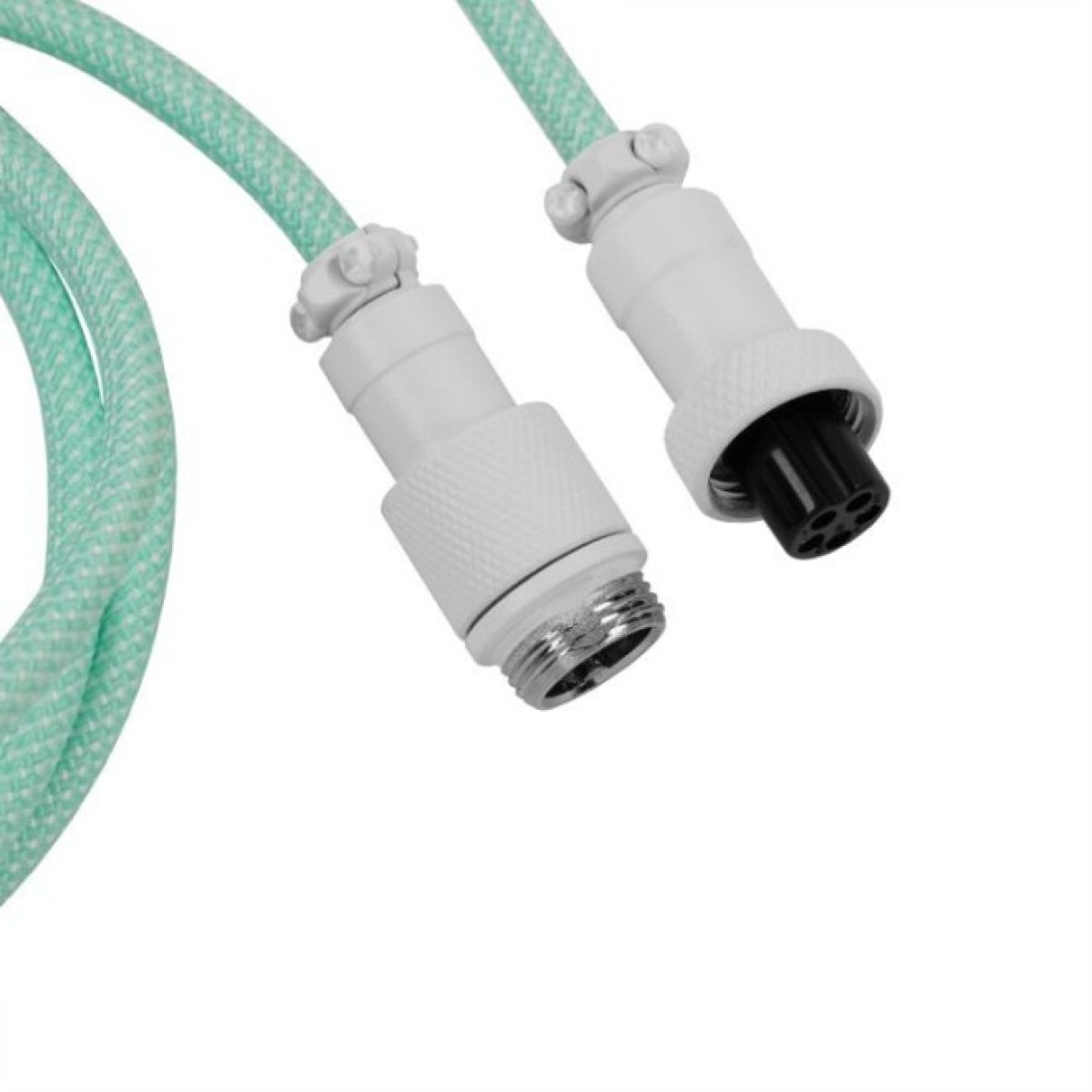 Дата кабель USB-C + USB A to USB-C 1.36m Coiled Aviator mint Keychron (CAB18_KEYCHRON) 98_98.jpg - фото 2