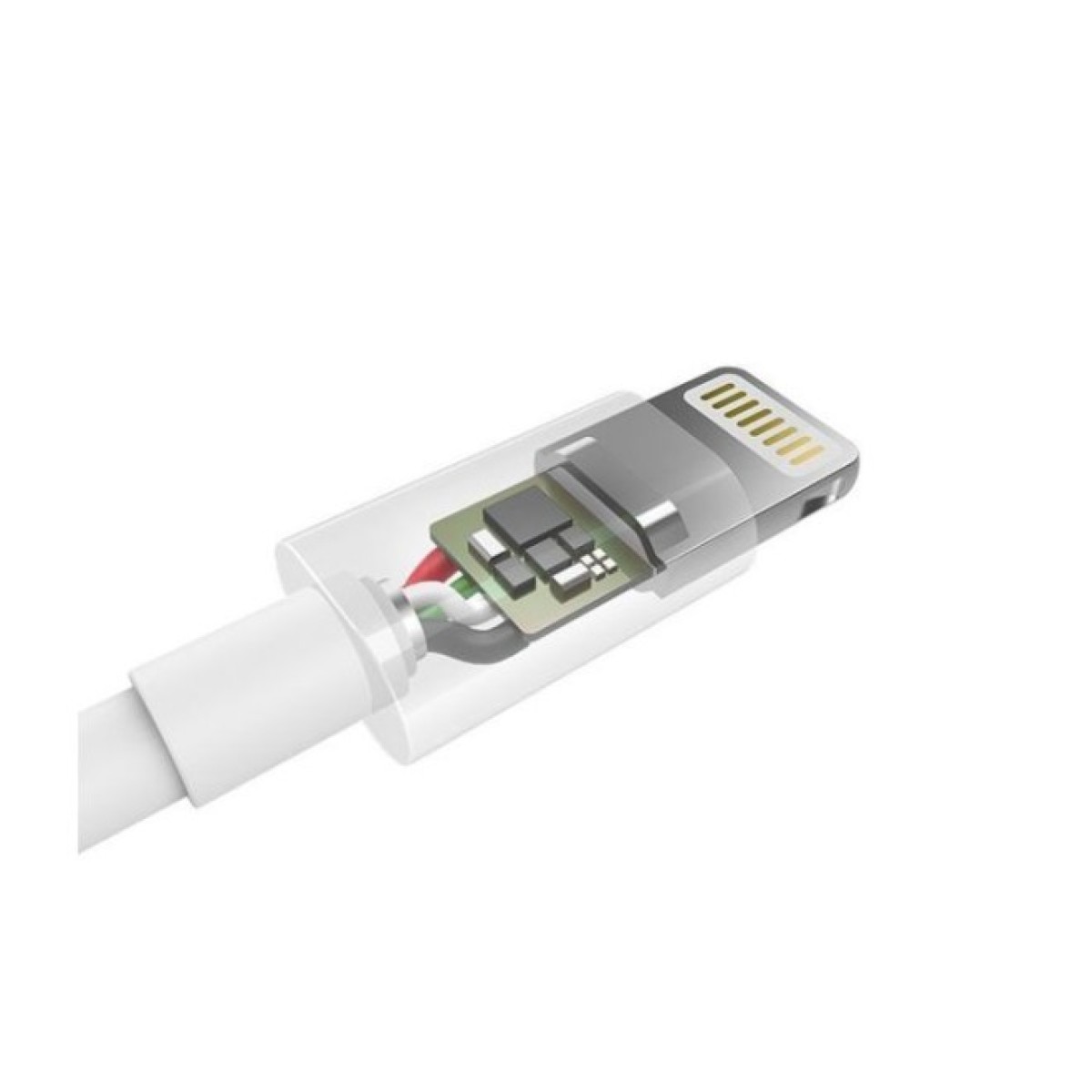 Дата кабель USB 2.0 AM to Lightning 1.8m 2.1A MFI White Choetech (IP0027-WH) 98_98.jpg - фото 5